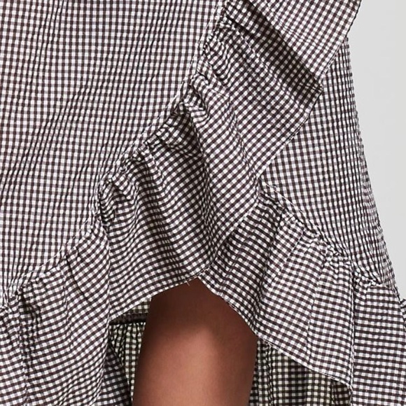 GANNI CHARRON GINGHAM WRAP DRESS - Picture 3 of 6